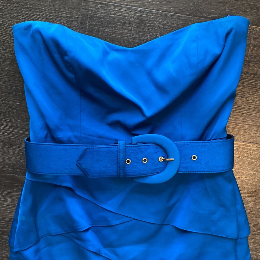 Trina Turk electric blue strapless dress - Picture 3 of 14